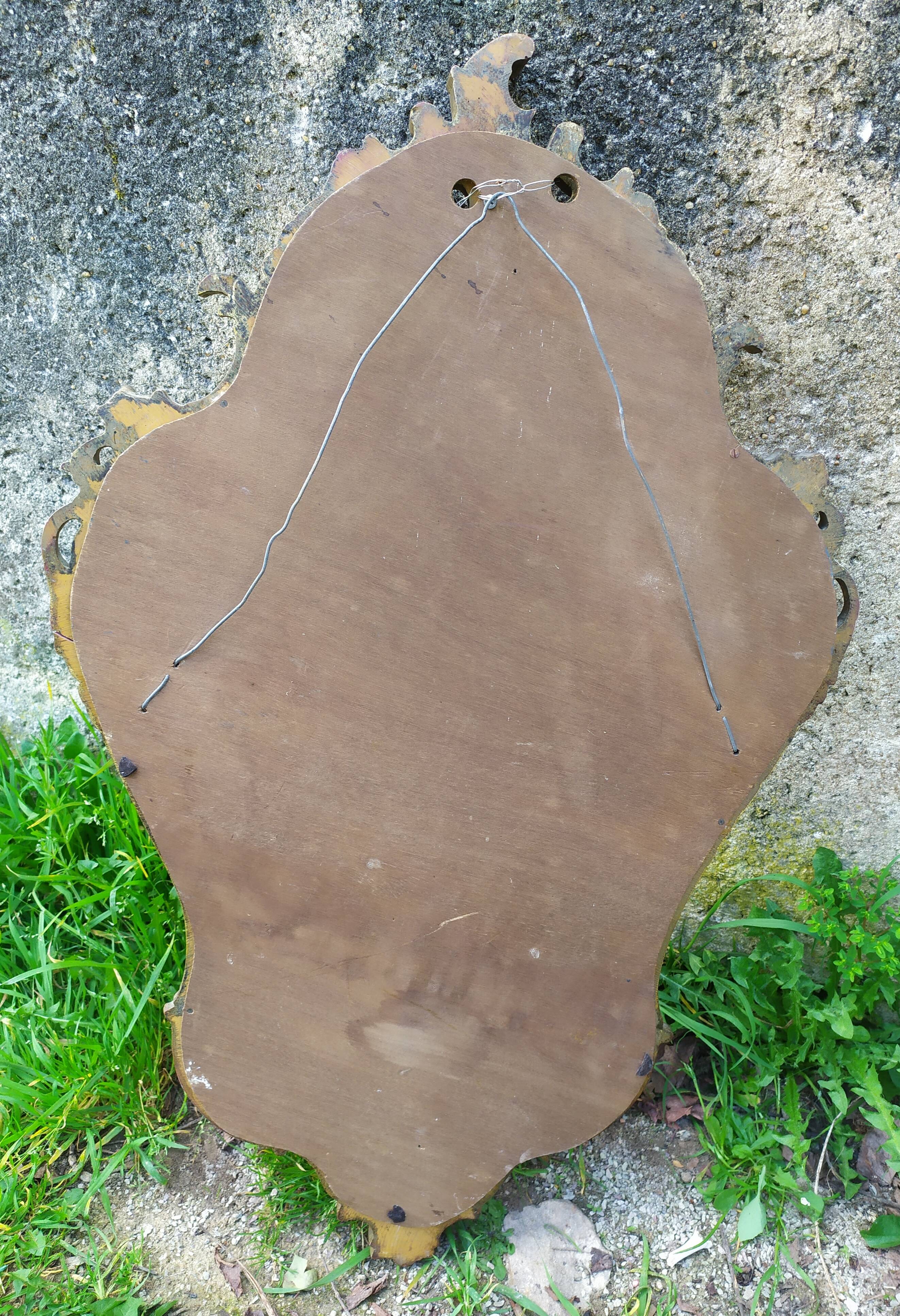 Baroque mirror in gilded wood 87x54cm