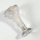 Bohemian crystal trumpet vase on foot vintage crystal vase 1940