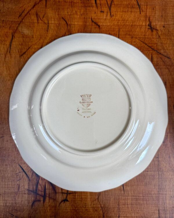 Série de 12 assiettes plates Longchamp Mistral