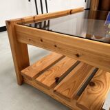 Table basse en pin des années 80