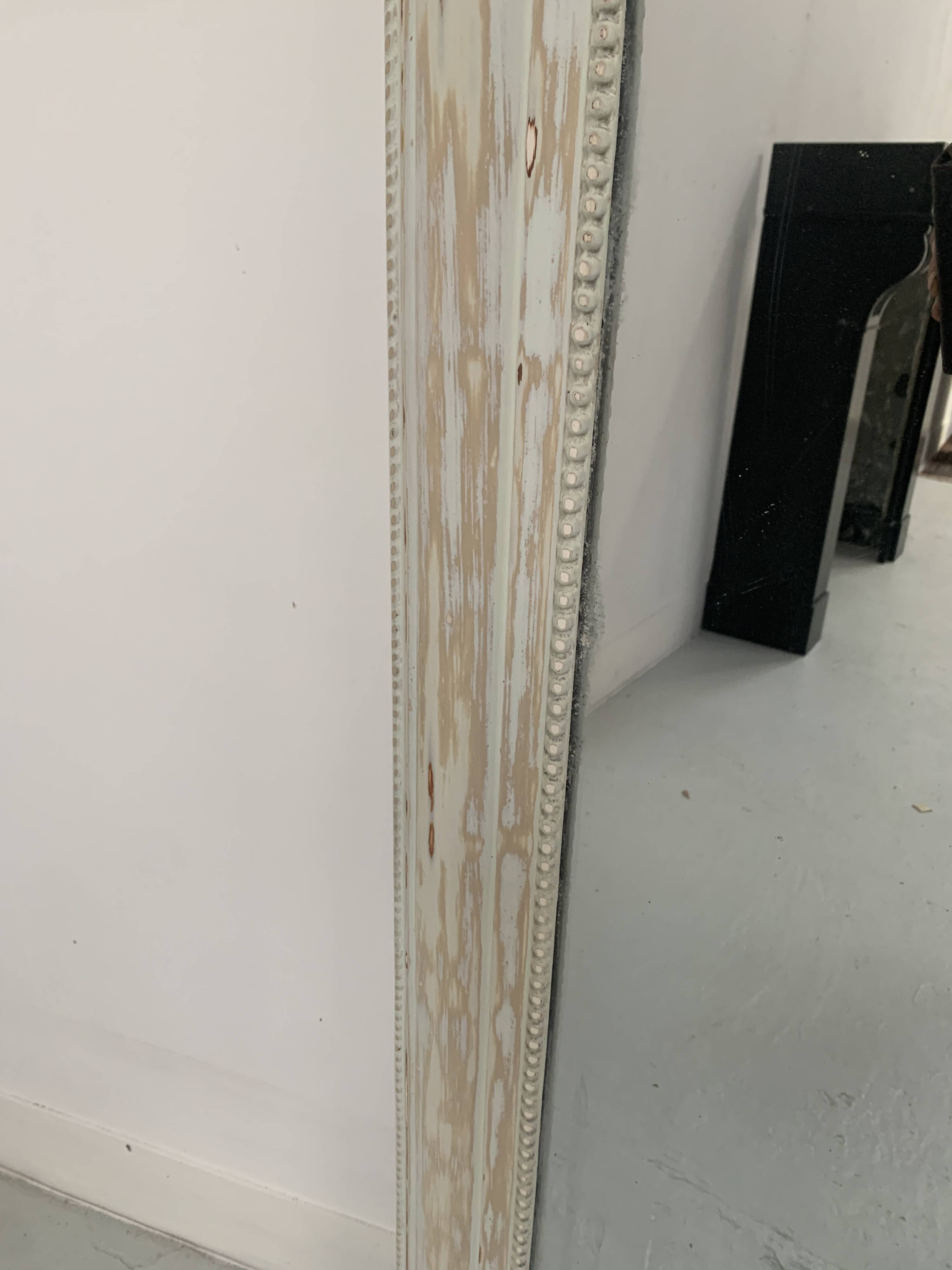 Louis XV style mirror in wood and patinated stucco, 19th century