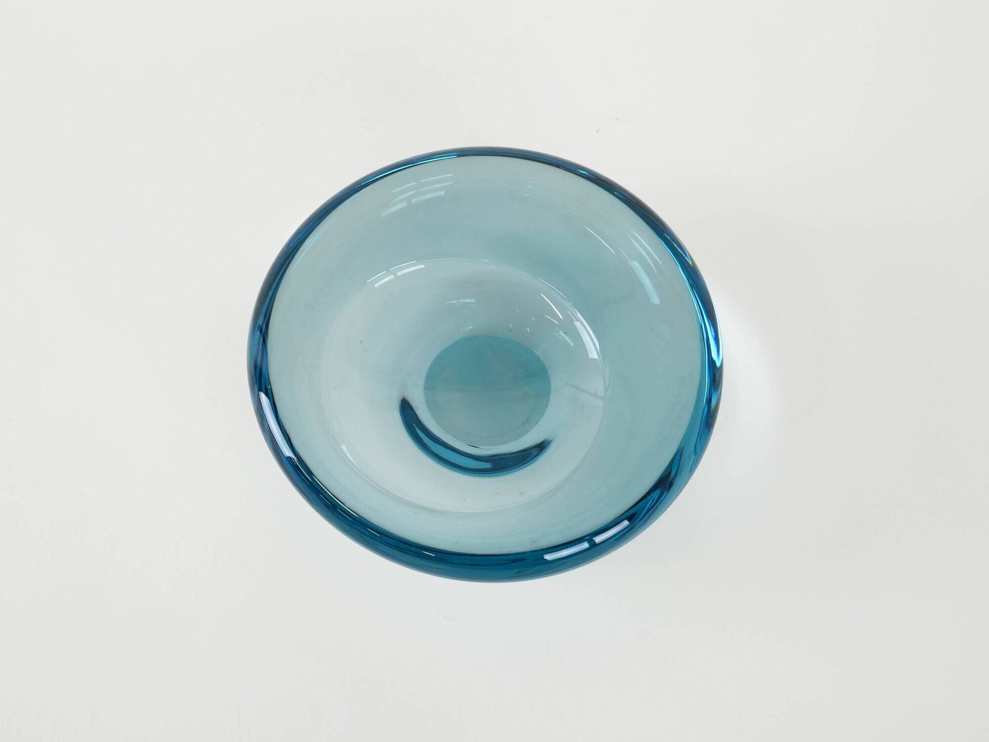 Glass platter, Danish design, 1960s, manufacturer: Holmegaard, designer: Pe