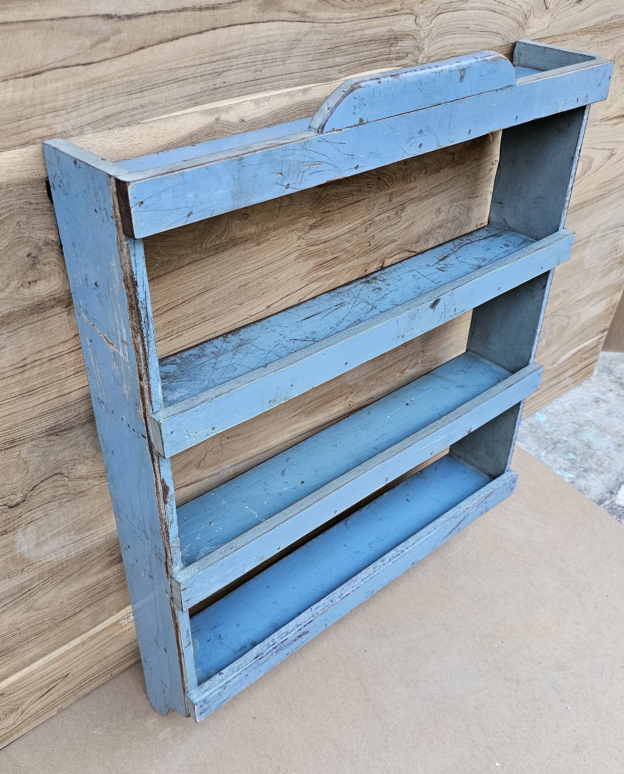 Burmese teak wall shelf
