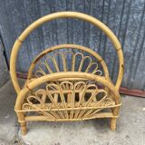 Vintage rattan magazine door