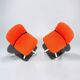 Vintage armchair model 231/5 in orange fabric by Wilkhahn