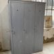 Blue patinated workshop furniture locker room