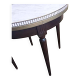 Table basse bouillotte plateau marbre ancienne style louis xvi