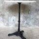 Round marble bistro table and cast iron base