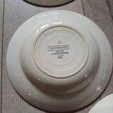 7 Digoin and Sarreguemines soup plates