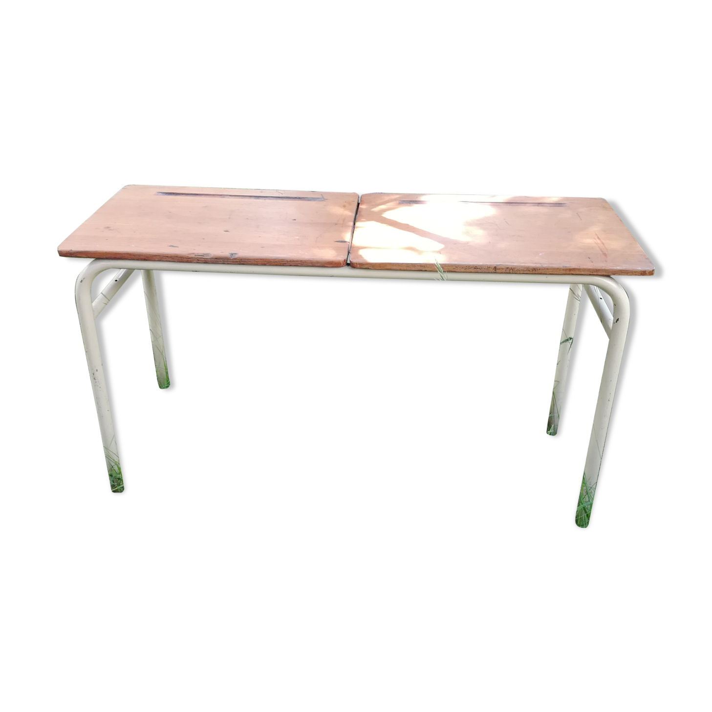 Industrial console double school desk