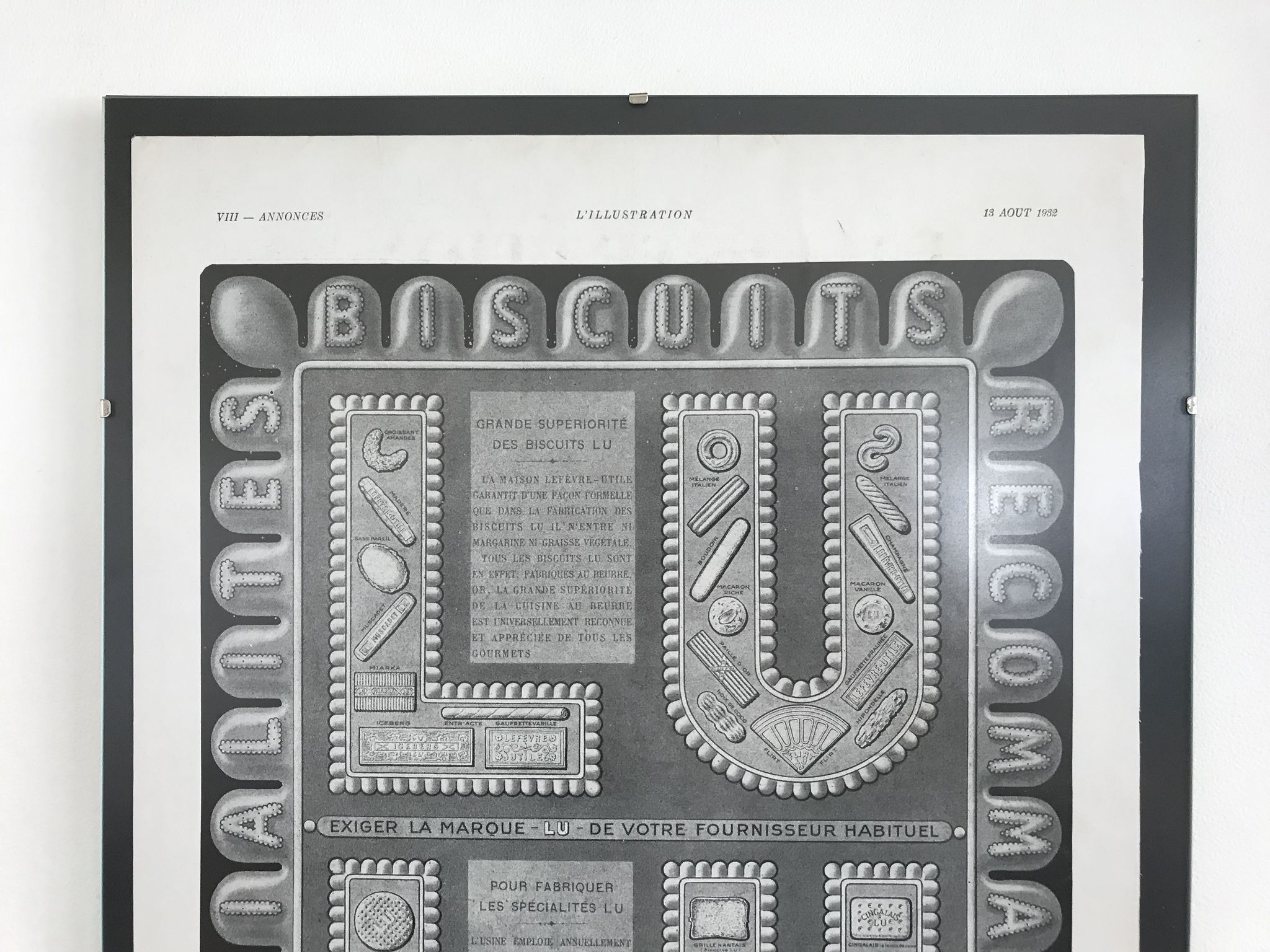 Affiche publicitaire LU 1932