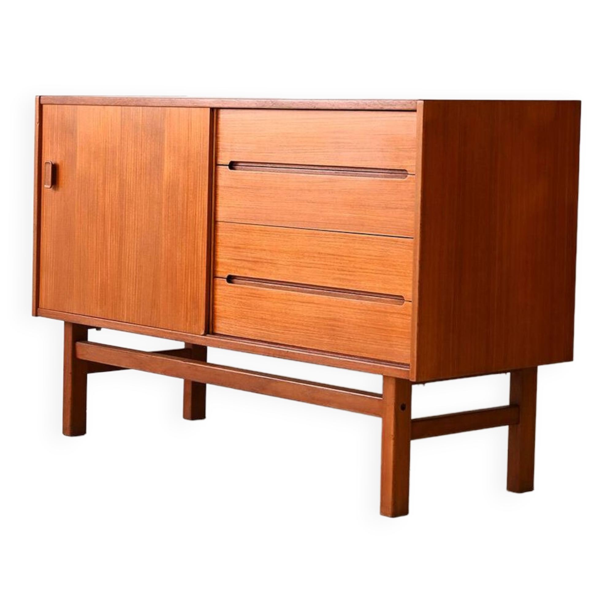 Teak sideboard with sliding door