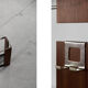 Vintage modern german geometric wall coat rack with umbrella stand, 1960s