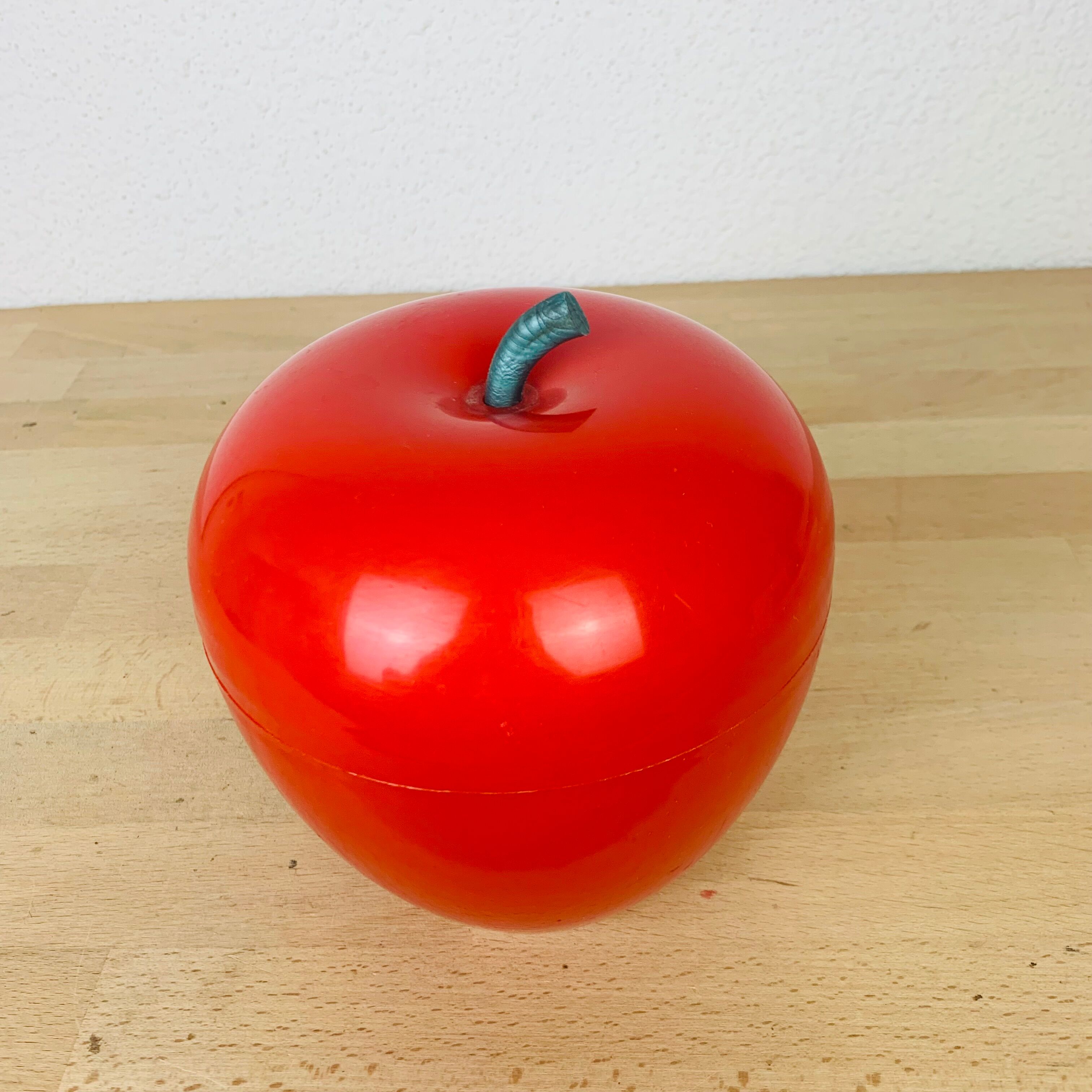 Vintage red apple ice bucket