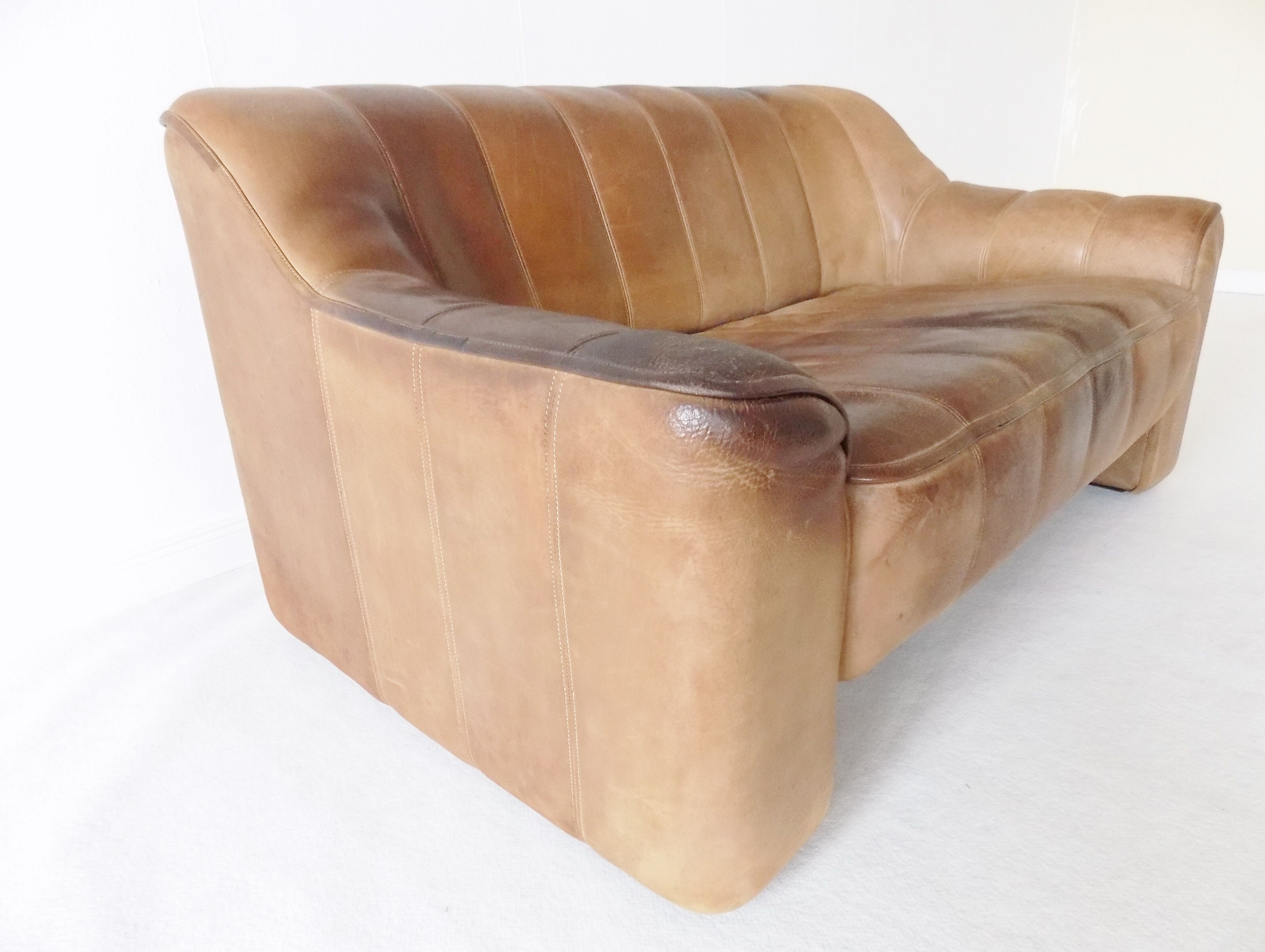 De Sede DS44 2 seater brown leather sofa