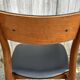 Four teak and black sky chairs, Scandinavian spirit, vintage, 60s