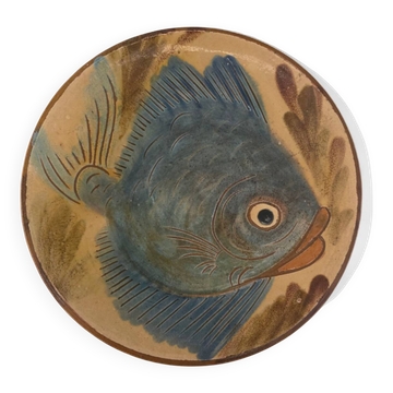 Grande assiette en céramique vintage - Circa 1970