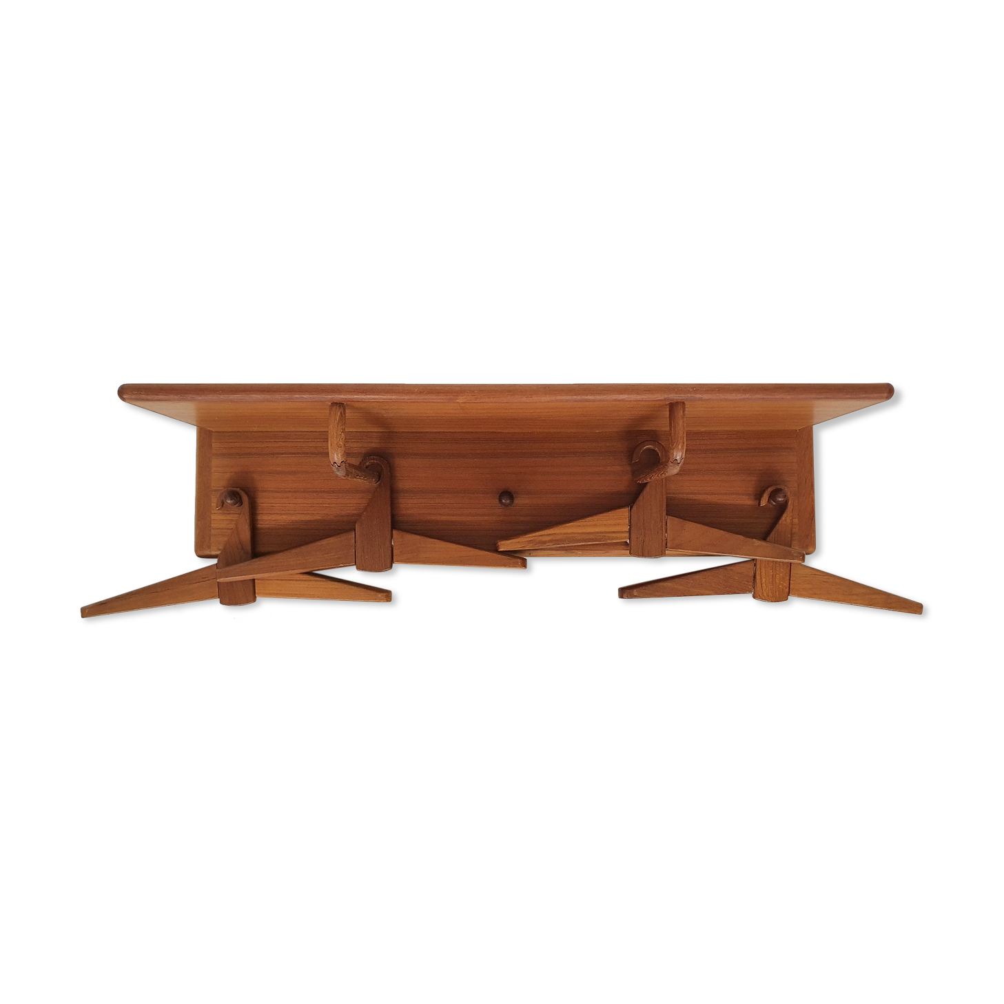 Teak coatrack by Aksel Kjersgaard for Vildbjerg mobelfabrik, Denmark 1960's