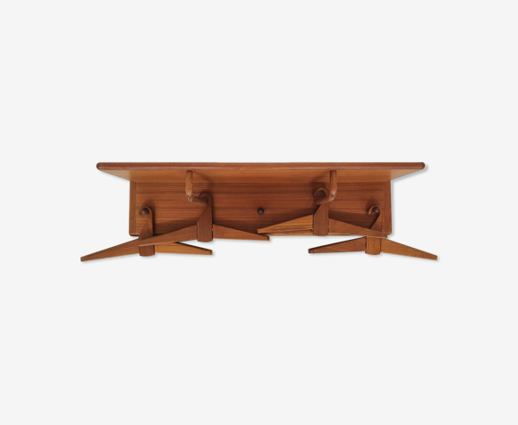 Teak coatrack by Aksel Kjersgaard for Vildbjerg mobelfabrik, Denmark 1960's