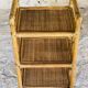 Vintage three-tiered shelf on legs, Bamboo, Rattan, Wicker circa 1970s