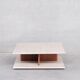 Two tier mid-century travertine coffee table