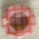 Cendrier vintage damier marbre onyx blanc rose
