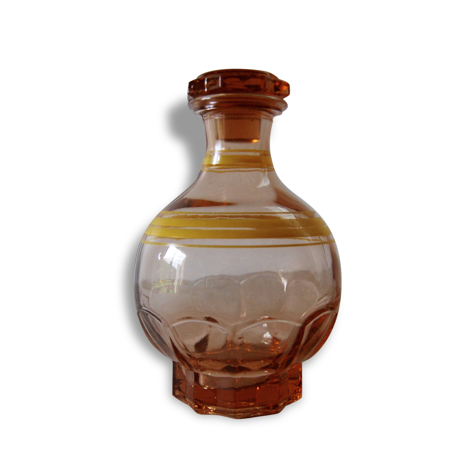 Pink vintage liquor decanter