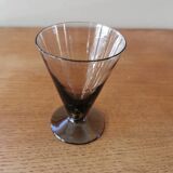 Lot de 6 verres art déco verre fumé