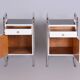 Bauhaus Bedside Tables in Chrome by Vichr, 1930s, Set of 2