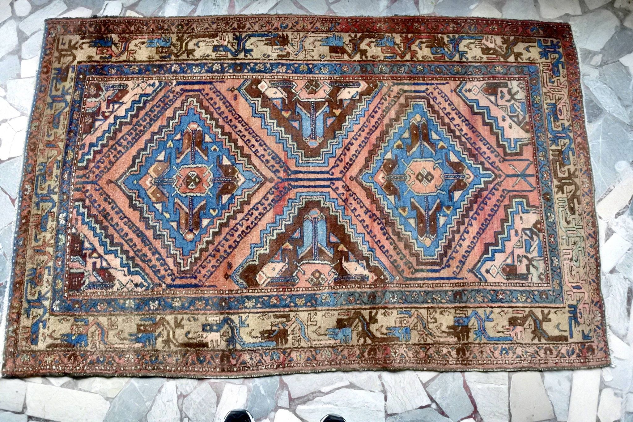 Vintage Hamadan rug 203x130cm