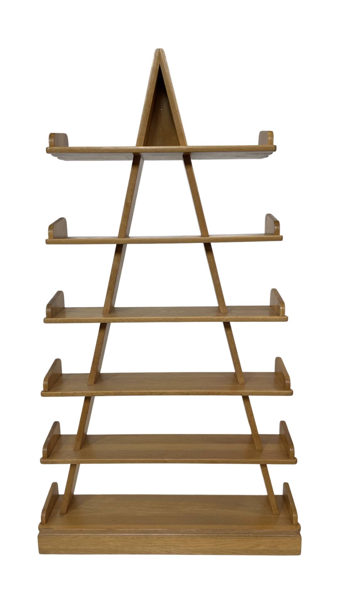 Vintage pyramid cabinet bookcase solid wood design