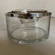 Caviar server on ice glass silver metal 1960