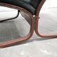 Siesta Scandinavian armchair in black leather by Ingmar Relling for Westnofa editions