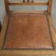 Set of 4 antique oak dining chairs in Art Nouveau style with sheepskin