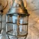Pair of industrial marine wall lamps