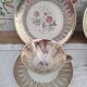 Head to head in porcelain Bavaria 6 pieces floral decoration and gilding