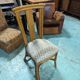 1980s dining room in rattan and oak veneer