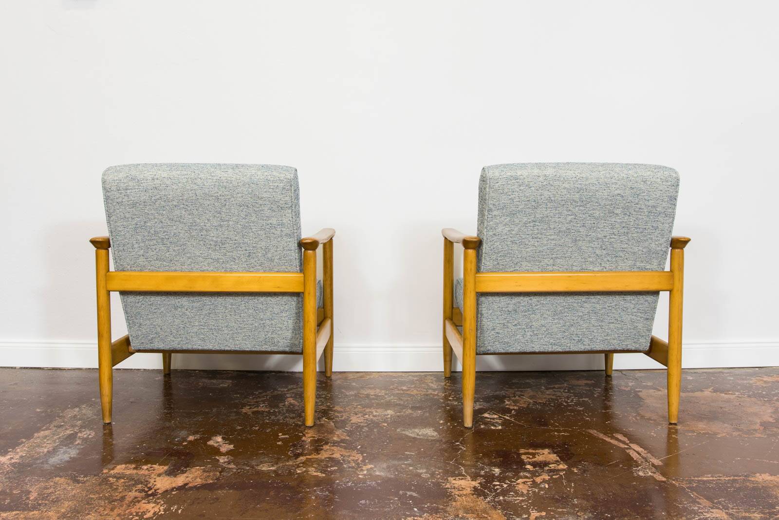 Vintage Armchairs Gfm 142 By Edmund Homa, Gfm, Poland, 1960’s, Set Of 2