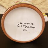 Signed ceramic ashtray set with holder
