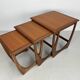 Vintage G-Plan nesting table set designed by V. Wilkins in the 1960s.