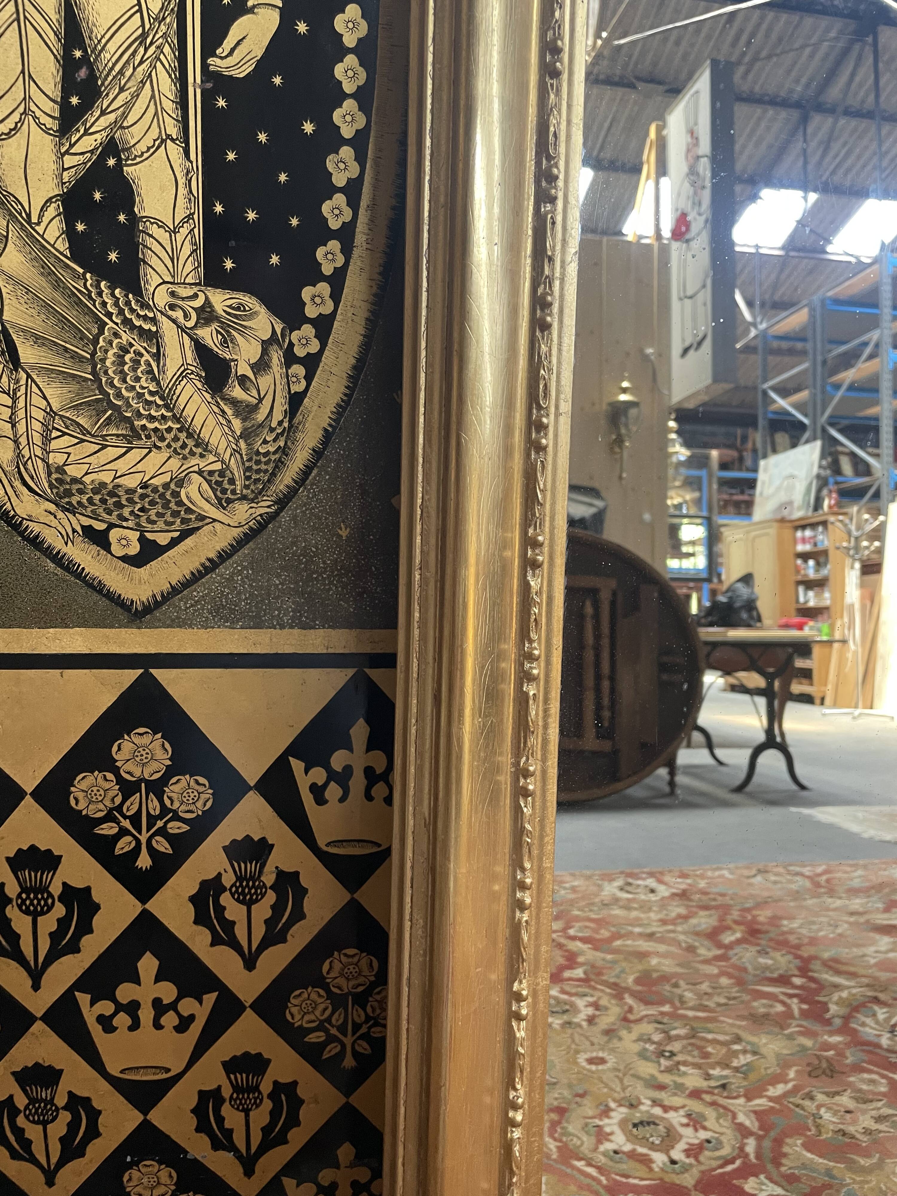 Louis Philippe era mirror with restored gold leaf