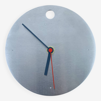 Cristel Panoply model clock, brushed stainless steel
