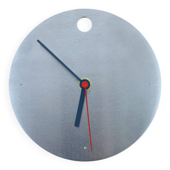 Cristel Panoply model clock, brushed stainless steel