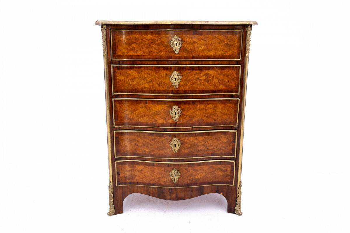 Antique chest of drawers, circa 1870, France.