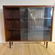 Vintage rosewood library with sliding glass doors – mid-century Scandinavian design