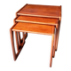 3 nesting coffee tables GPLAN model Quadrille in teak