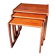 3 nesting coffee tables GPLAN model Quadrille in teak