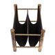 Vintage Brass and Canvas Magazine holder 1970s France