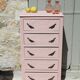 Chiffonnier rose poudré art déco