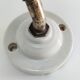 Wall lamp glass Clichy white brass porcelain 30s